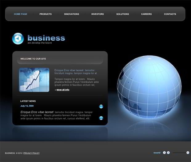 globe web design theme - Business Today